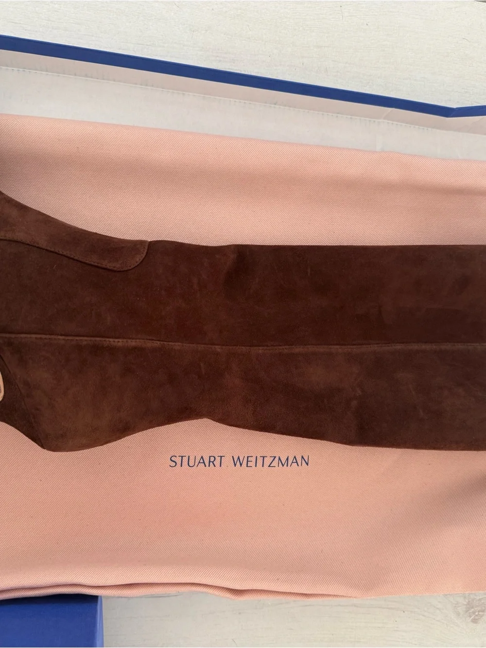 Stuart Weitzman Vinnie Zip Boot Women's Brown Suede 85 Knee-High 6.5B NIB